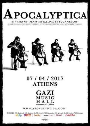 Οι Apocalyptica παρουσιάζουν ζωντανά το 1ο τους album στο Gazi