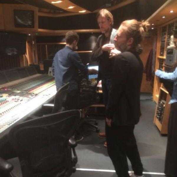 Radiohead at studio Radiohead at studio