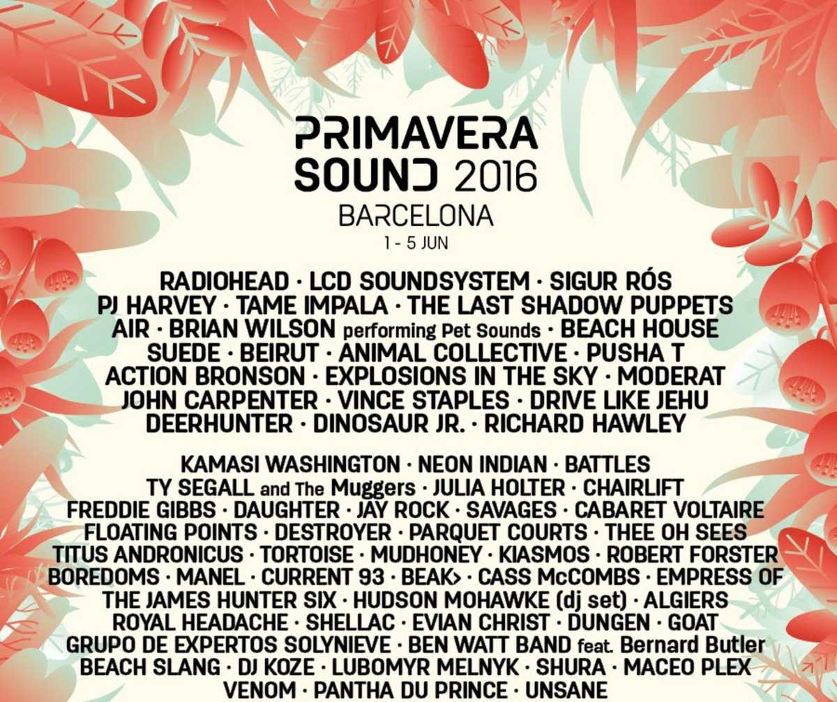Primavera Sound 2016 Line-up