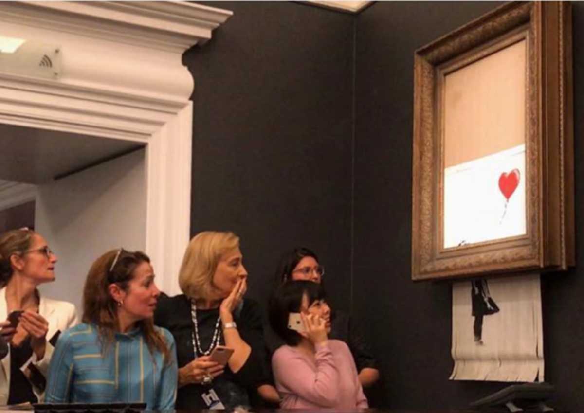 Banksy-painting-self-destructs
